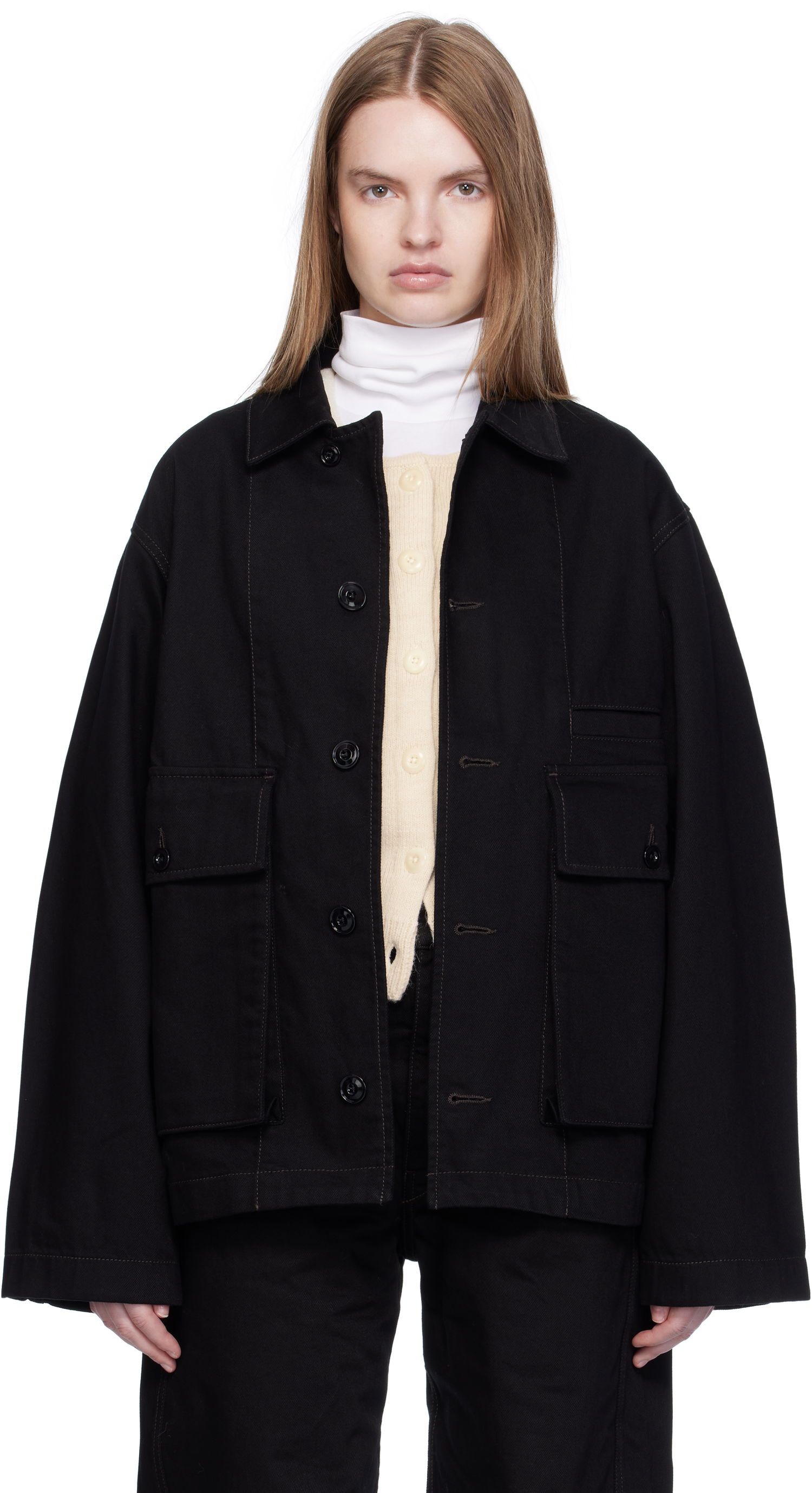 Яке LEMAIRE Lemaire Boxy Denim Jacket Черно | OW1198 LD1055, 0