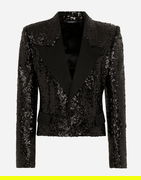 Sequin Embellished Single-Breasted Jacket