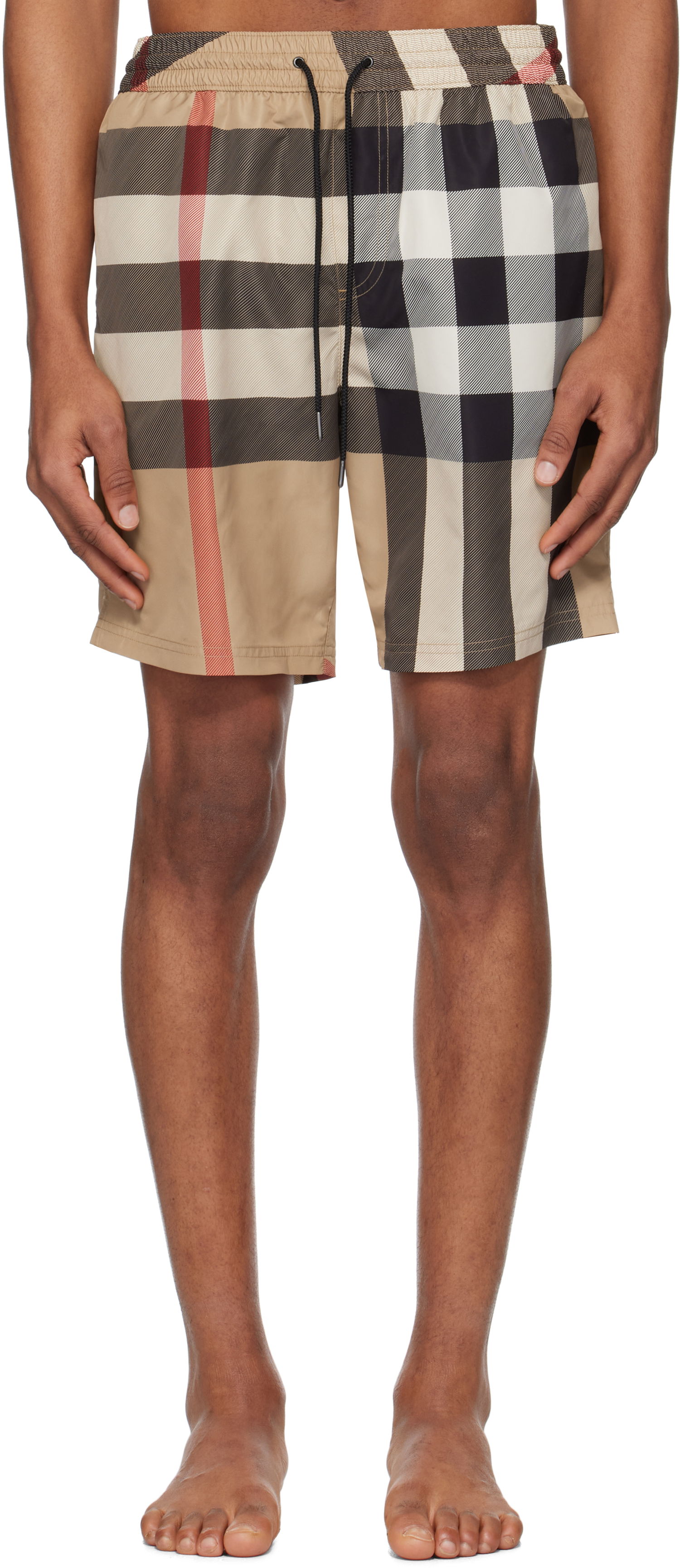 Бански Burberry Burberry Check Swim Shorts Бежово | 8107272, 0