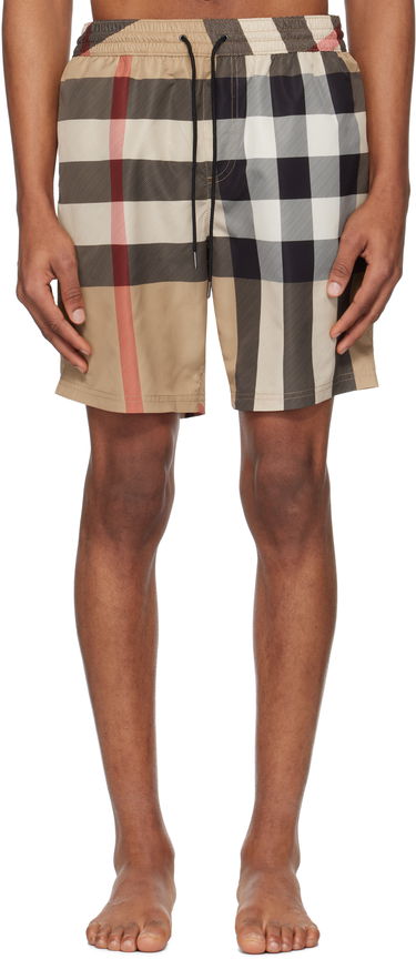Бански Burberry Burberry Check Swim Shorts Бежово | 8107272, 0