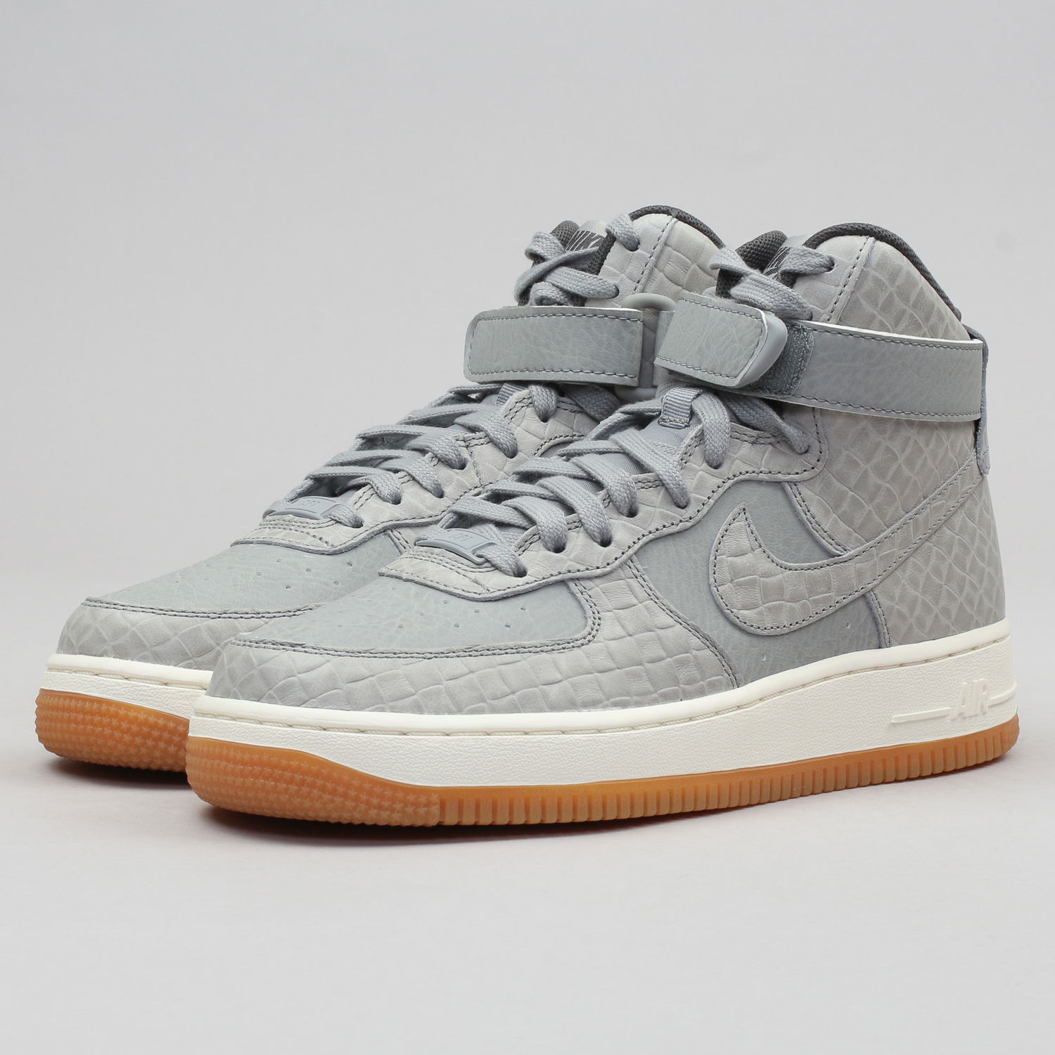 Кецове и обувки Nike WMNS Air Force 1 HI Premium Сиво | 654440-008, 0