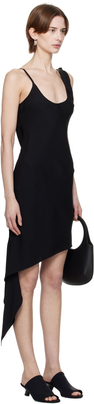 Pокля Courrèges Courrèges Scarf Midi Dress Черно | 125CRO538PL0147, 1