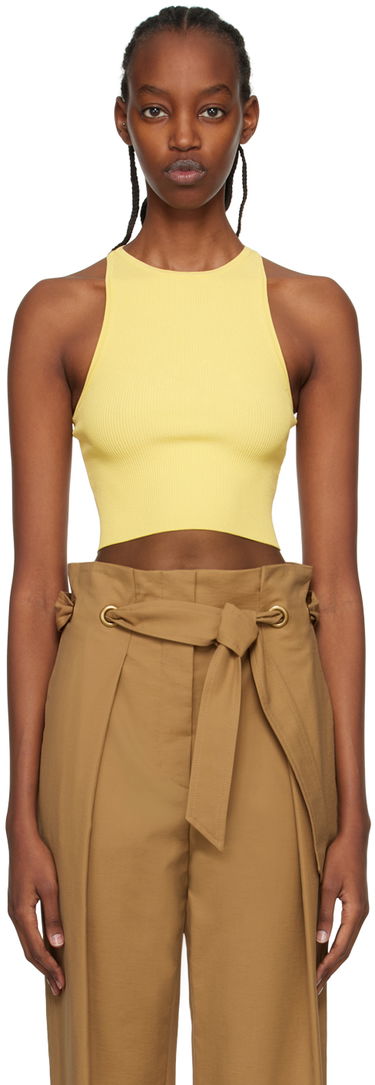 Съкратен топ Max Mara Max Mara Turku Sleeveless Knit Tank Top Жълто | 2313611938600, 0