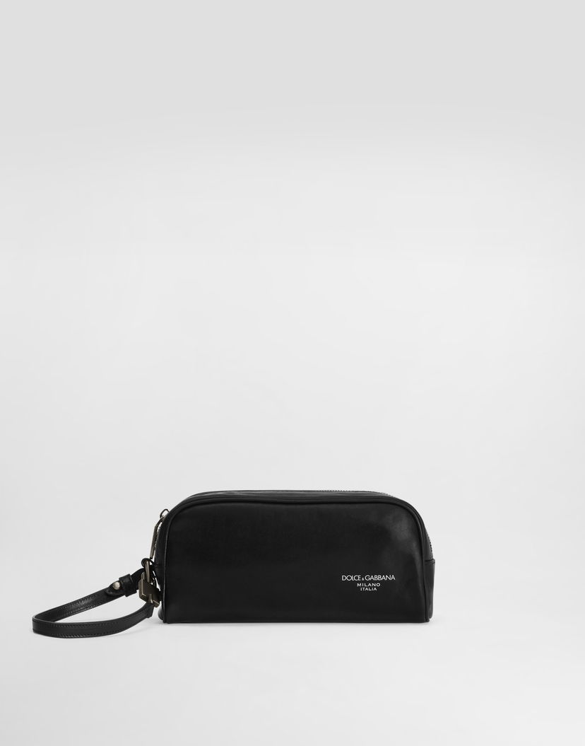 Чанта за пътуване Dolce & Gabbana Tempesta Calfskin Toiletry Bag Черно | BP3456AU99480999