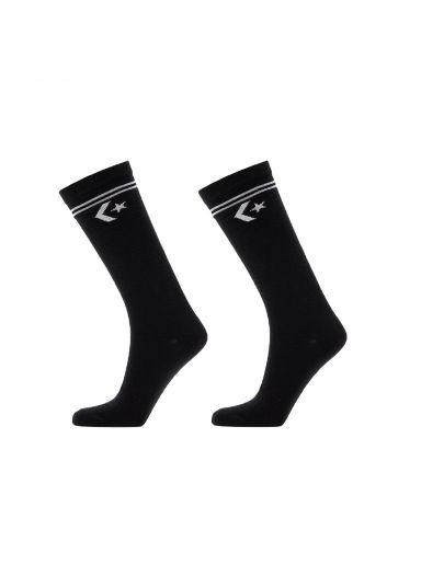 Чорапи Converse Flat Knit Crew Socks 2-Pack Черно | E1025B