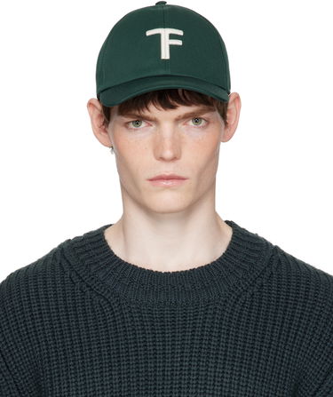 Шапка с козирка Tom Ford TOM FORD Brushed Cotton Baseball Cap Зелено | MH004-TCN057G, 0