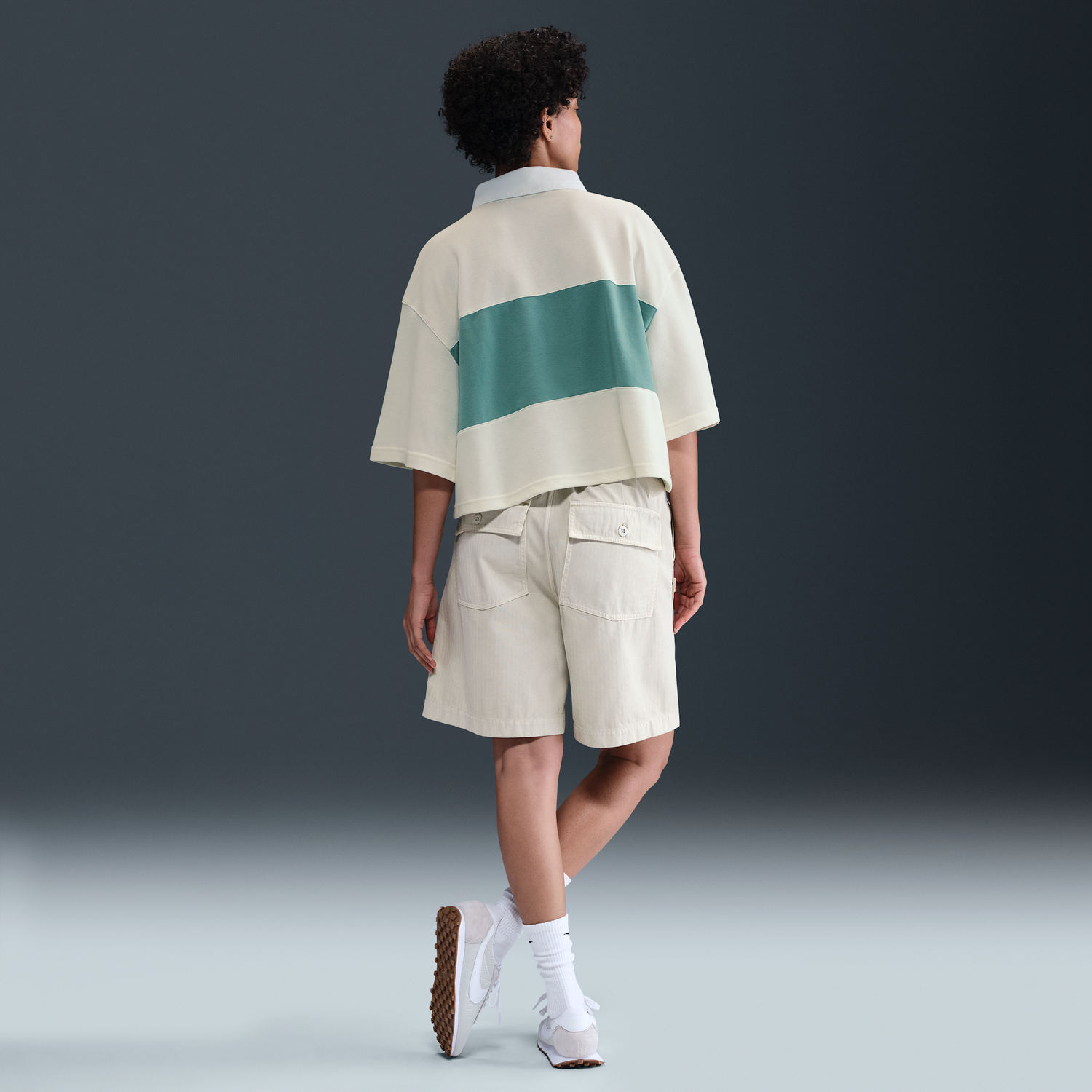 Поло тениска Nike Nsw Street Cropped Relaxed Fit Striped Polo Top Многоцветен | IB2153-133, 0