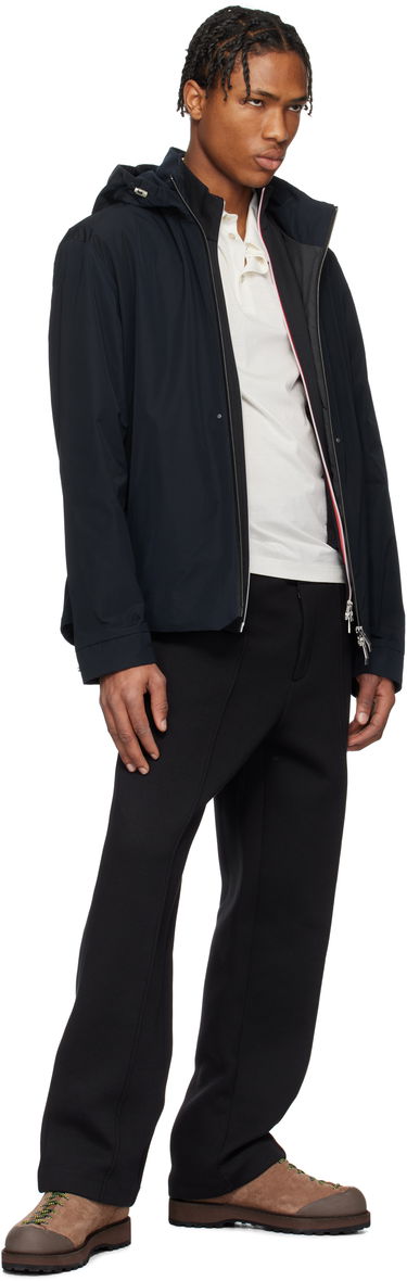 Спортни панталони Moncler Moncler Logo Patch Cotton & Neoprene Sweatpants Черно | K10918H0000389ATP, 4