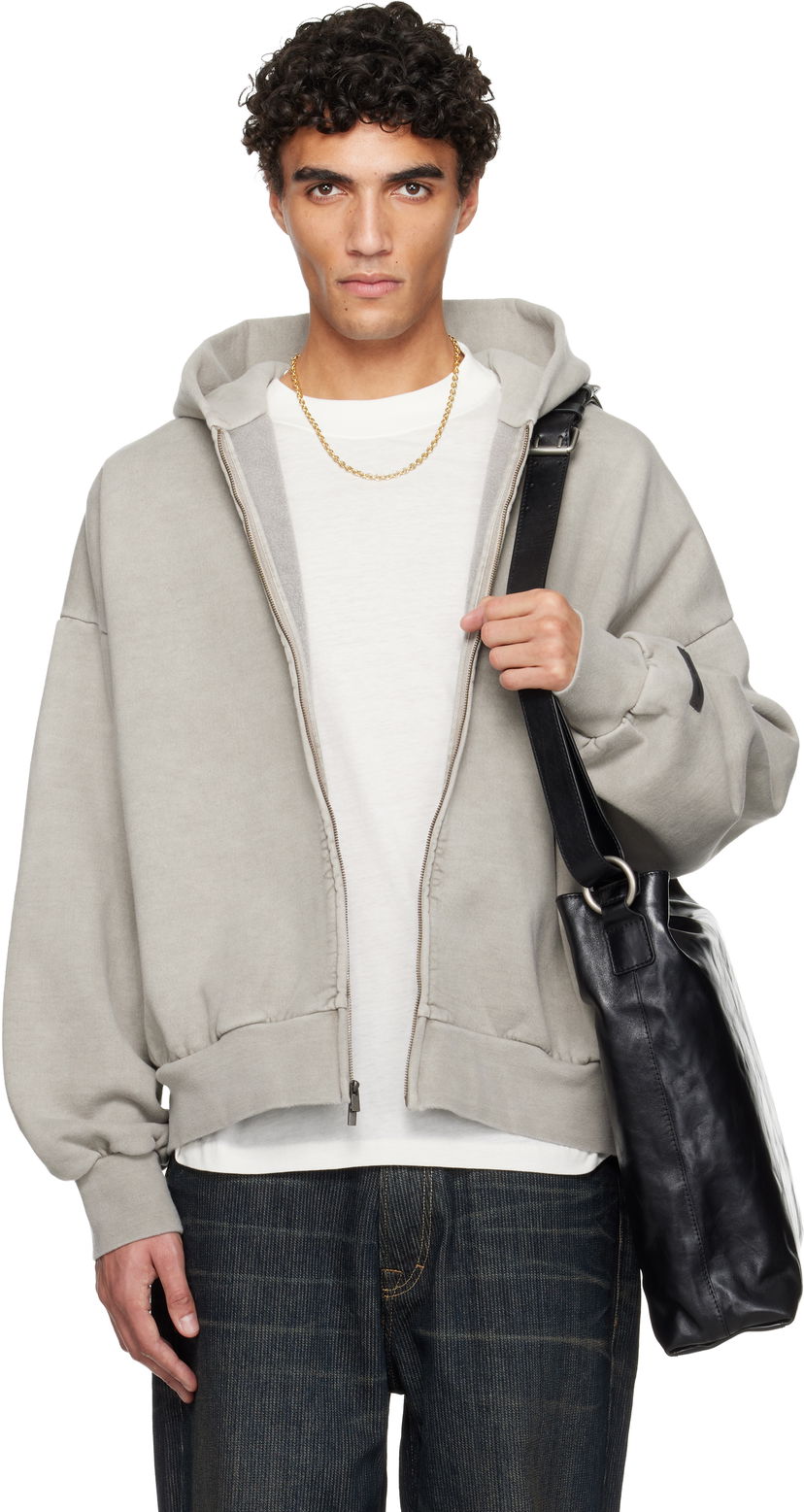 Суитчър Fear of God Holiday Embroidered Classic Full Zip Hoodie Сиво | 192HO254781F