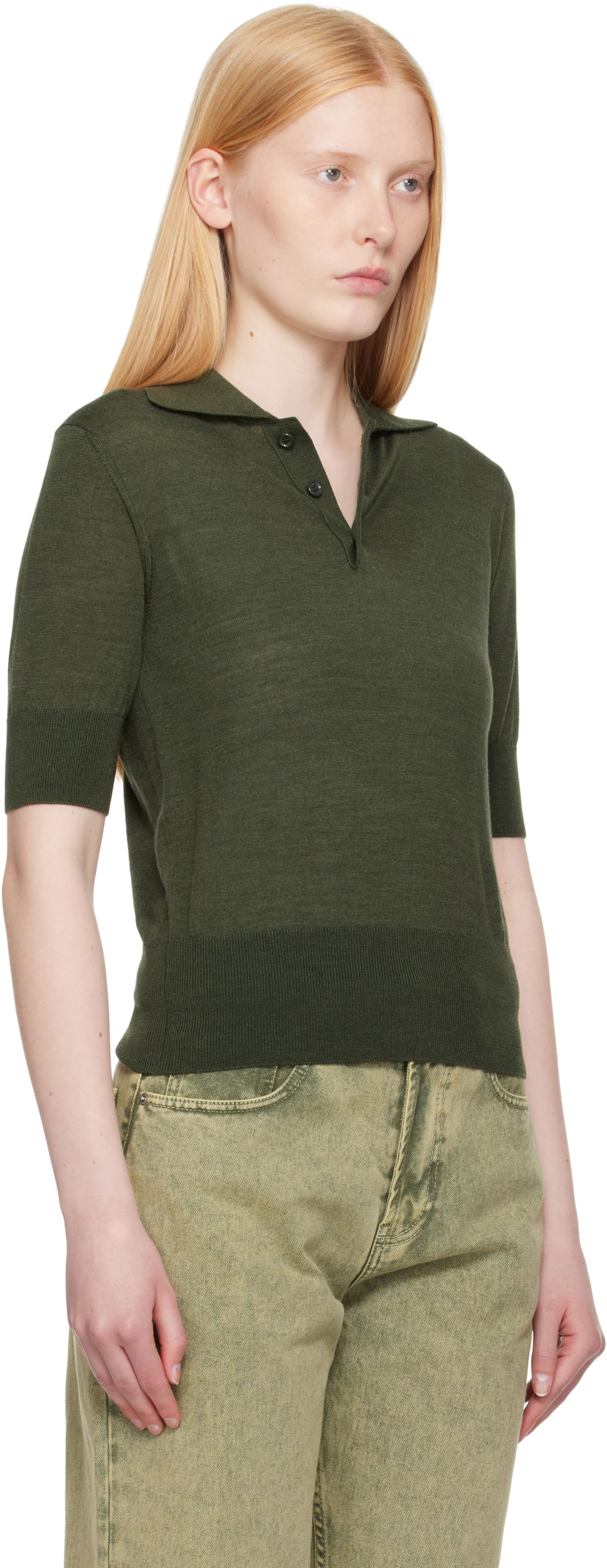 Поло тениска AMI AMI Paris Wool Polo Shirt undefined | FPL166.KN0066, 1