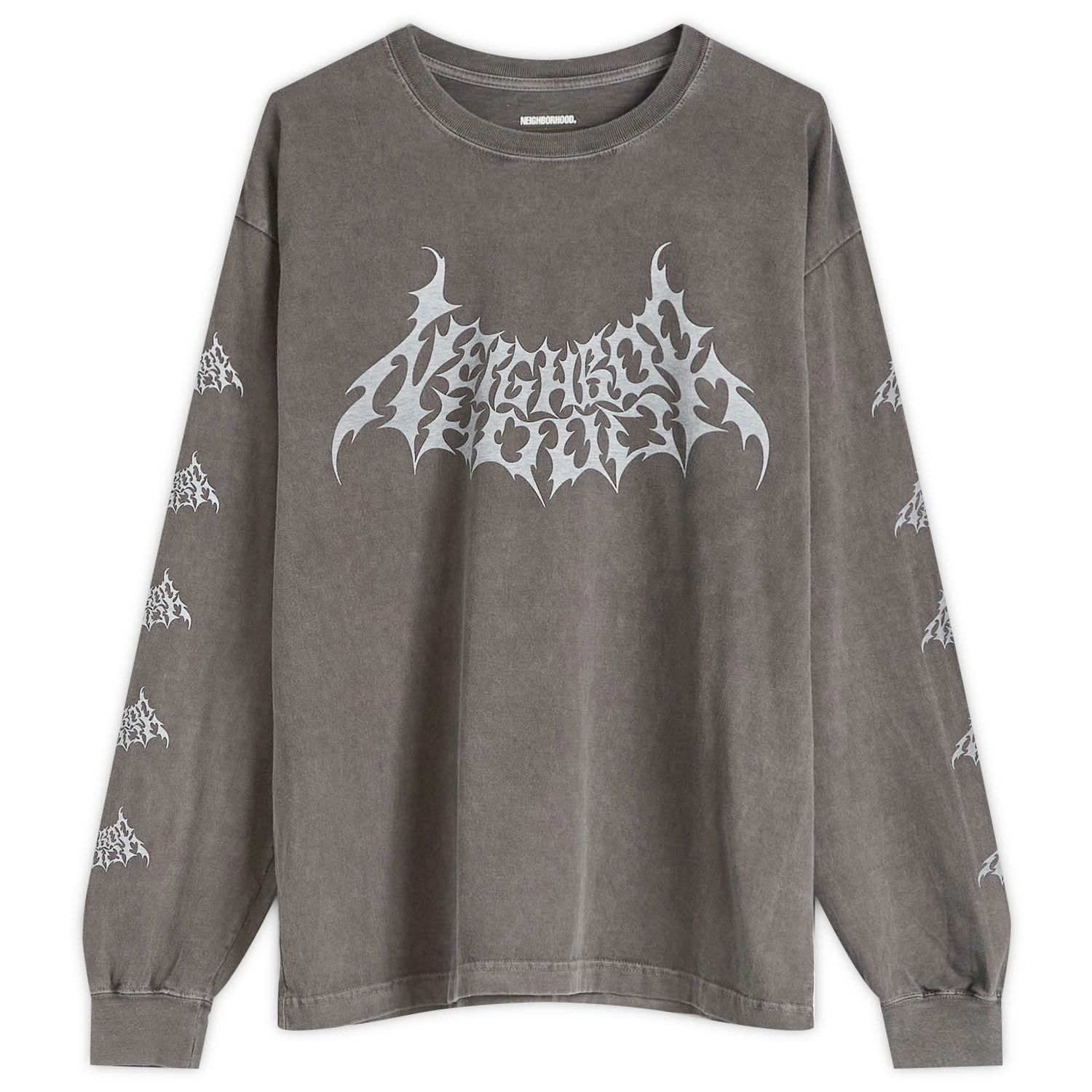 Тениска Neighborhood Neighborhood LS-4 Graphic Long Sleeve T-Shirt, Size Large Сиво | 251PCNH-LT04-BLK, 1