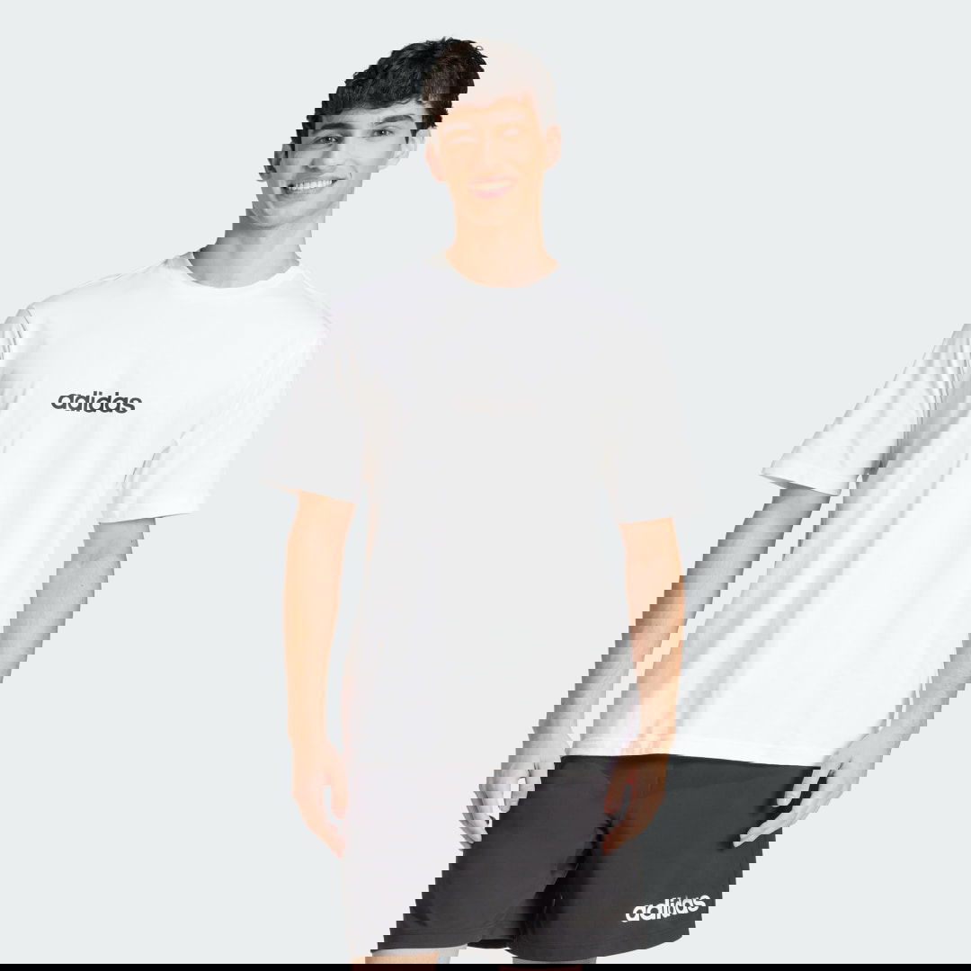 Тениска adidas Performance Essentials Linear Logo Tee Бяло | JE9000, 0
