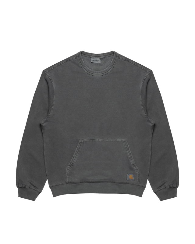 Torion Washed Crewneck Sweatshirt with Kangaroo Pocket