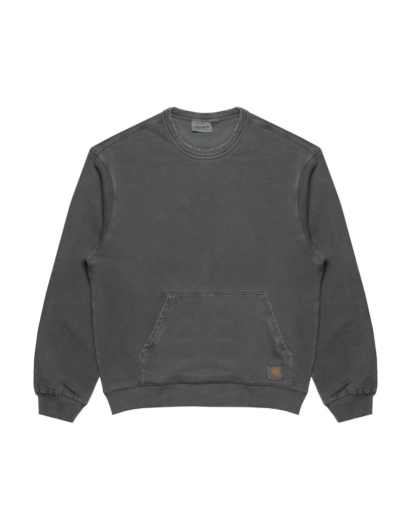 Суитчър Carhartt WIP Torion Washed Crewneck Sweatshirt with Kangaroo Pocket Сиво | I036054.89B7