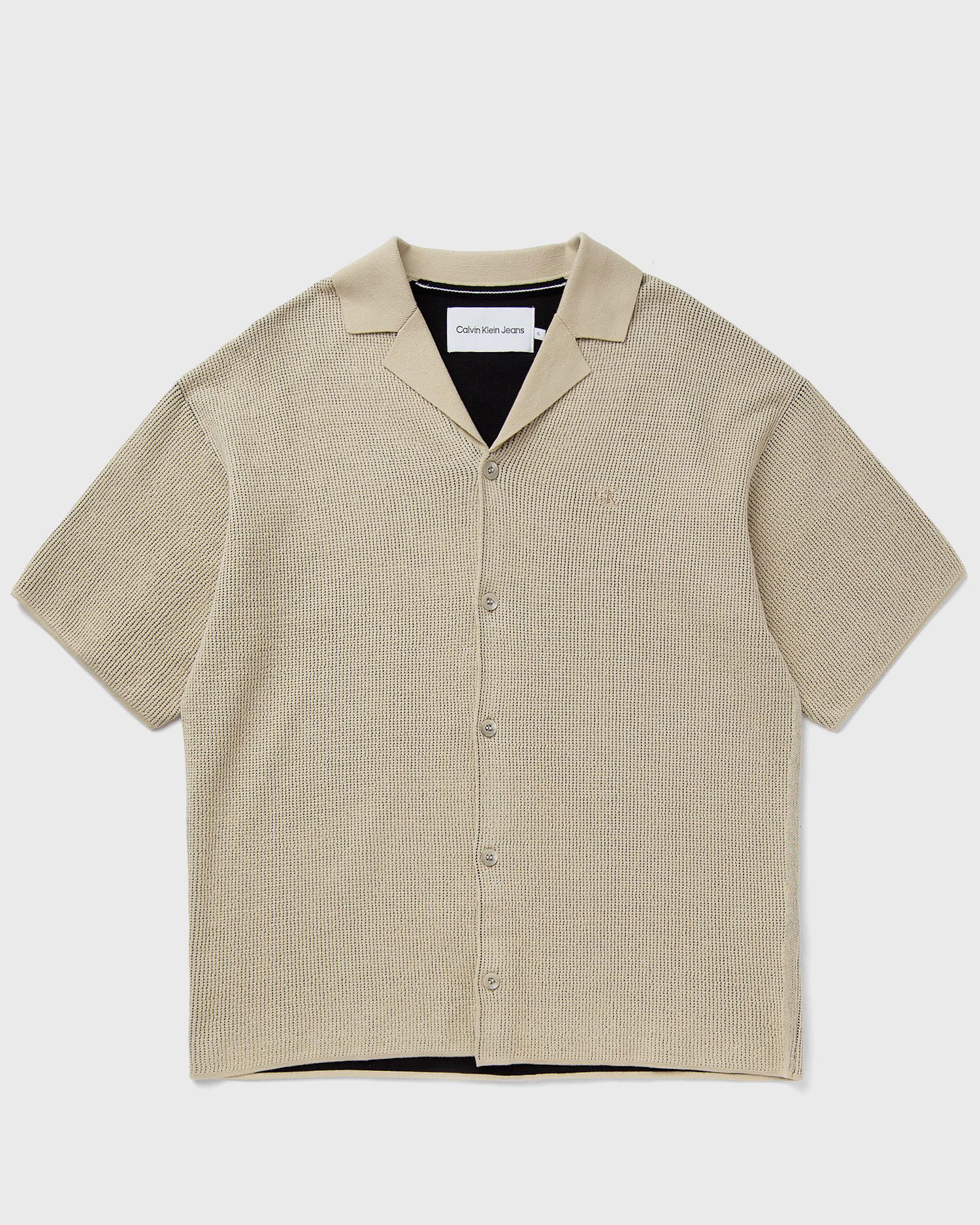 Пуловер CALVIN KLEIN SS TEXTURE SWEATER CAMP COLLAR Бежово | J30J325675RAE, 0