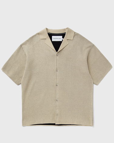 Пуловер CALVIN KLEIN SS TEXTURE SWEATER CAMP COLLAR Бежово | J30J325675RAE, 0