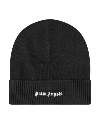 Шапка Palm Angels Logo Beanie Hat Черно | PMLC002C99KNI0011001