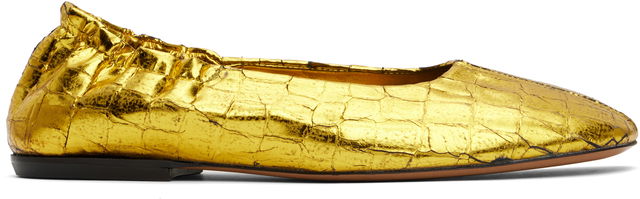 Dries Van Noten Metallic Ballerina Flats