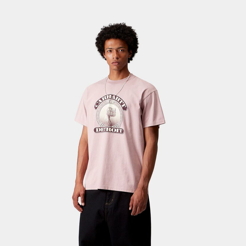 Тениска Carhartt WIP Short Sleeve Cold World T-Shirt Розово | I035431_9