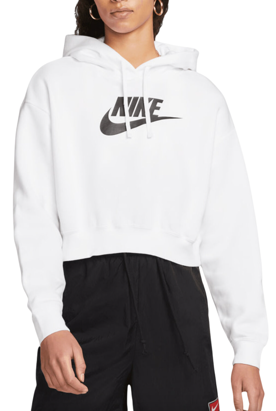 Суитчър Nike Cropped Fleece Hoody Бяло | dq5850-100, 0
