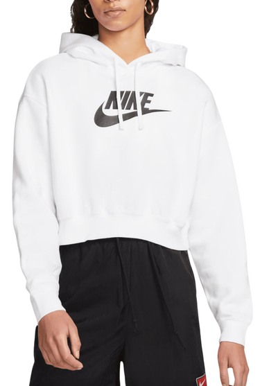 Суитчър Nike Cropped Fleece Hoody Бяло | dq5850-100, 0