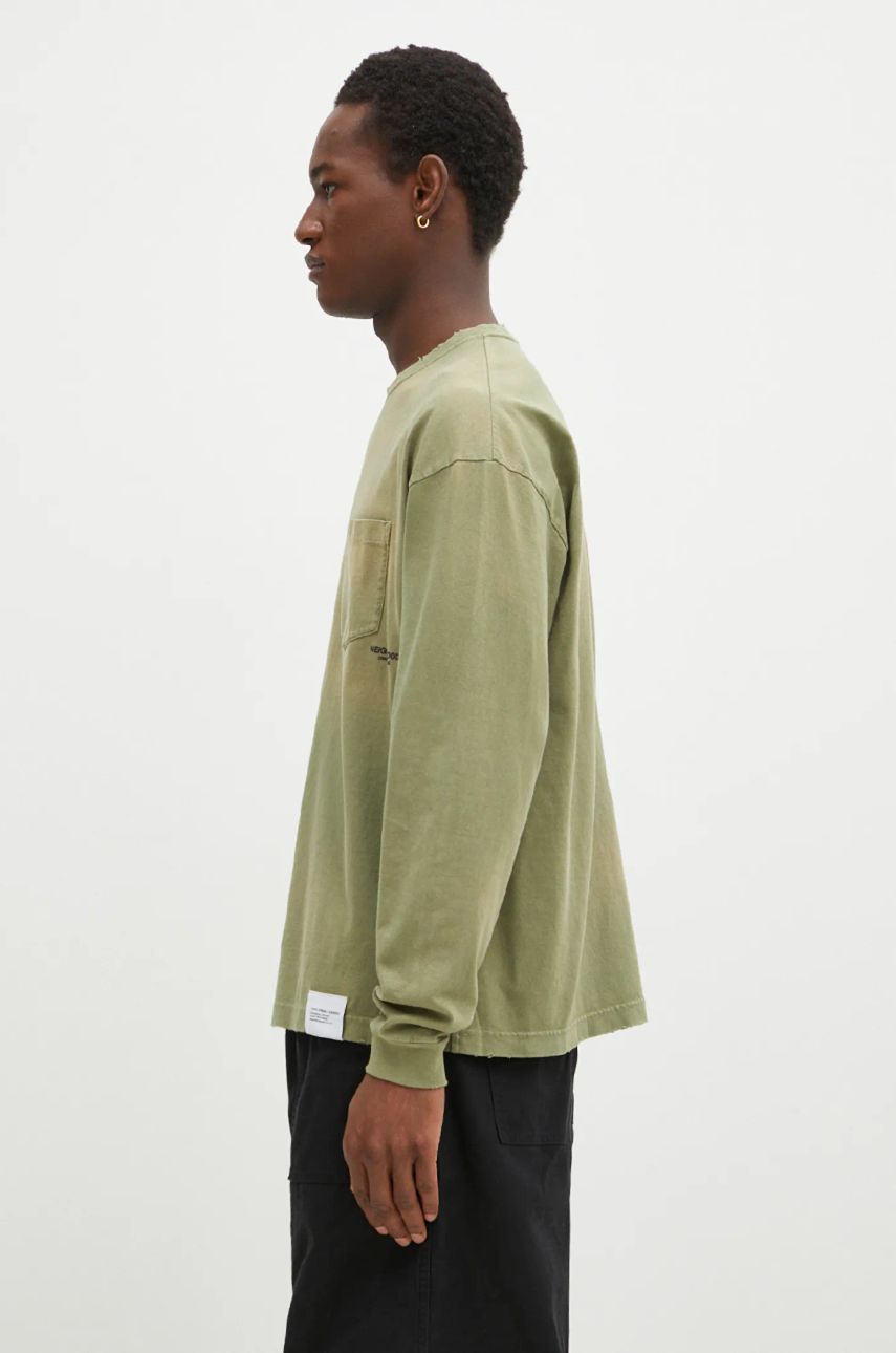 Тениска Neighborhood NEIGHBORHOOD Long Sleeve T-Shirt Зелено | 242FPNH.CSM15, 1
