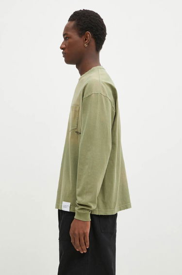 Тениска Neighborhood NEIGHBORHOOD Long Sleeve T-Shirt Зелено | 242FPNH.CSM15, 1