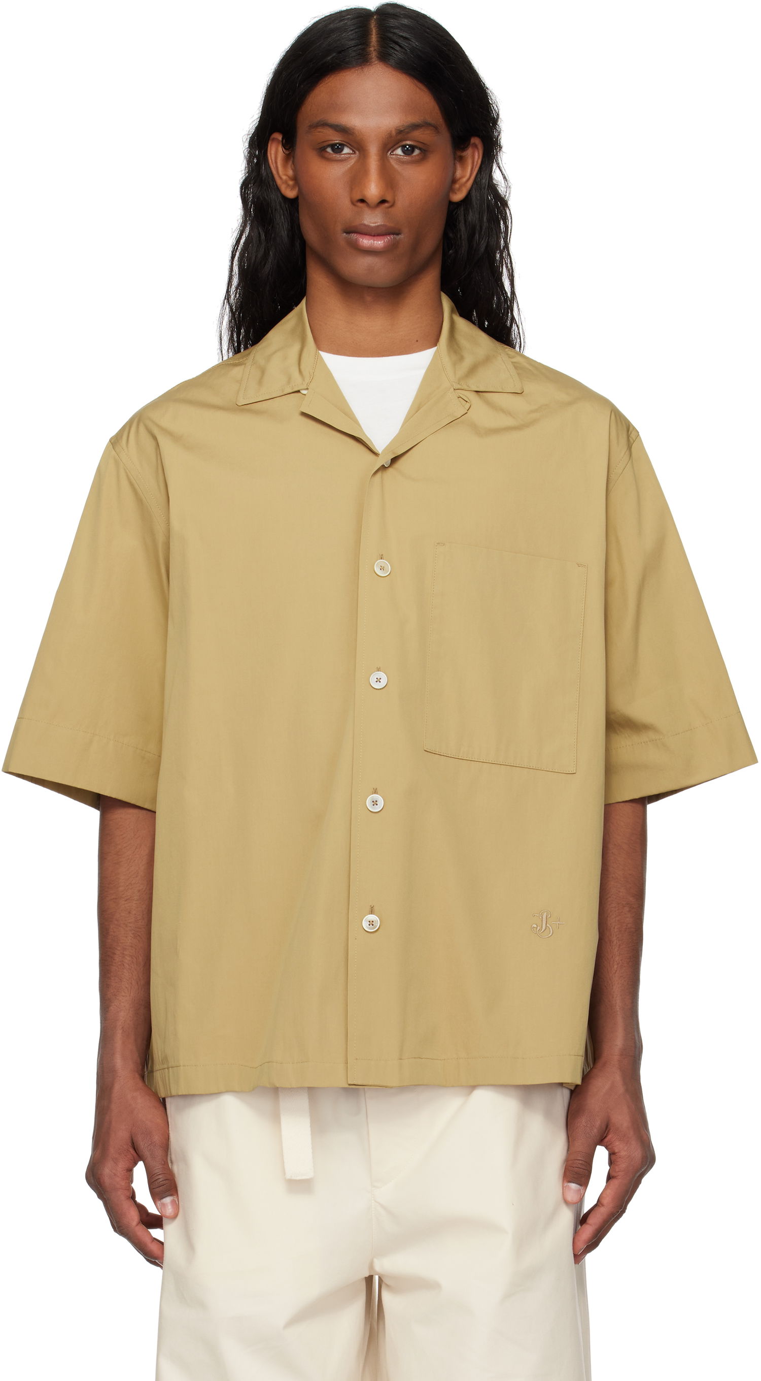 Риза Jil Sander Jil Sander Cotton Poplin Shirt Бежово | J47DL0166_J45292, 0