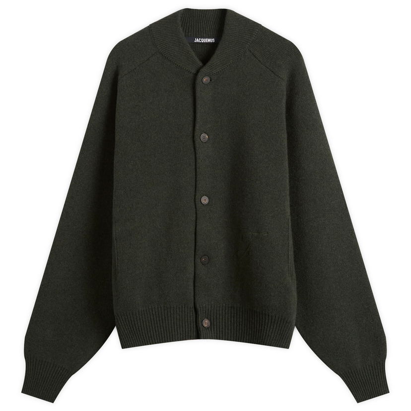 Пуловер Jacquemus Wool Cashmere Knitted Bomber Jacket Черно | 25HCDM00567AK00278-580