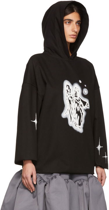 Суитчър We11done We11done Cotton Angel Graphic Hoodie Черно | WD-BL1-22-130-U-BK, 1