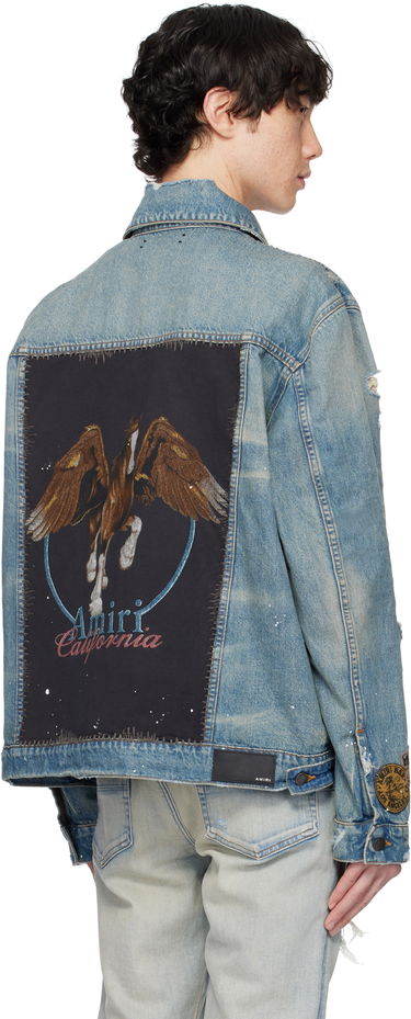 Яке AMIRI Amiri Vintage Pegasus Trucker Denim Jacket Синьо | AMDNTR1019, 2