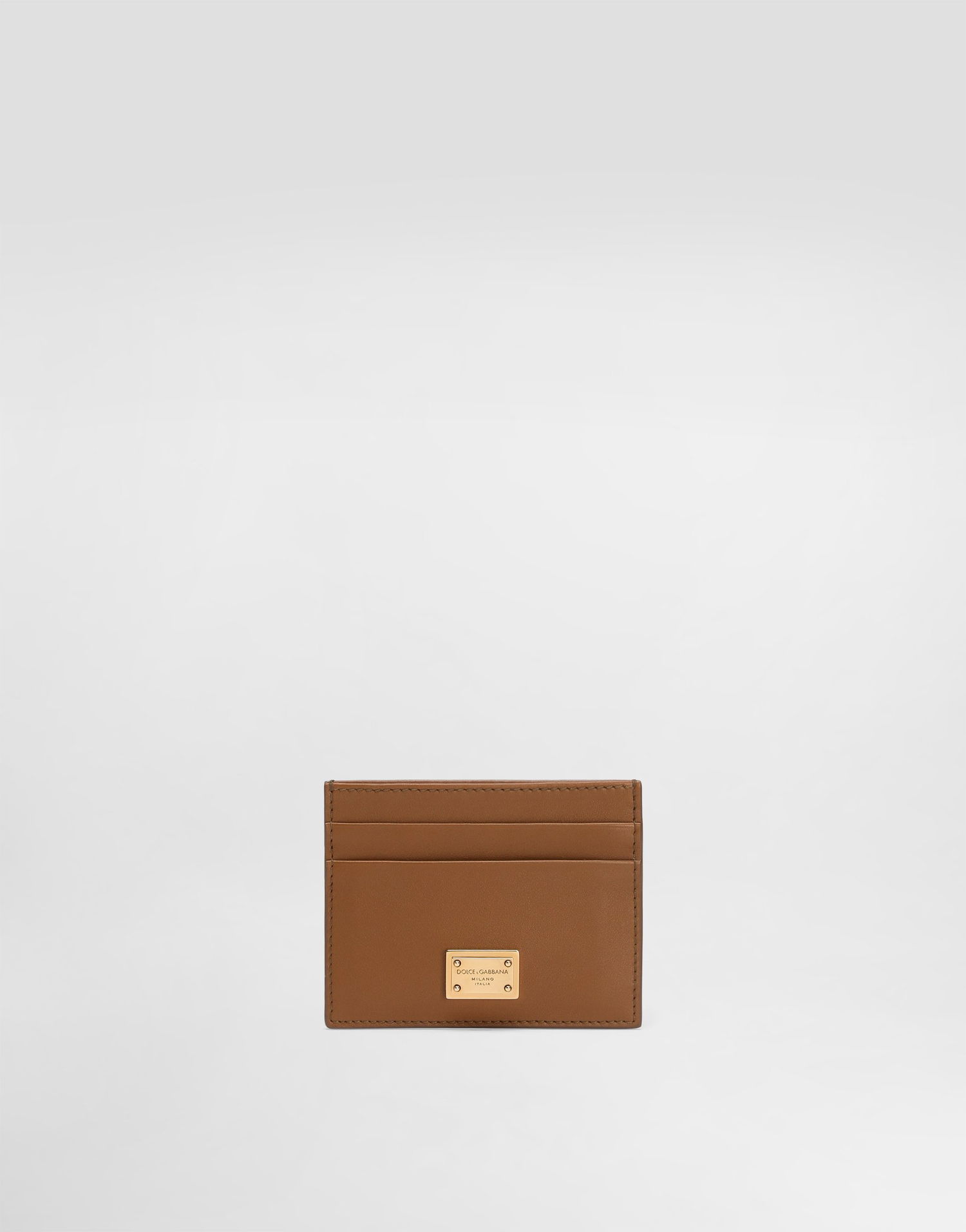 Портфейл Dolce & Gabbana Dolce & Gabbana Plongé Calfskin Card Holder Кафяво | BI0330A9S258Z093, 0