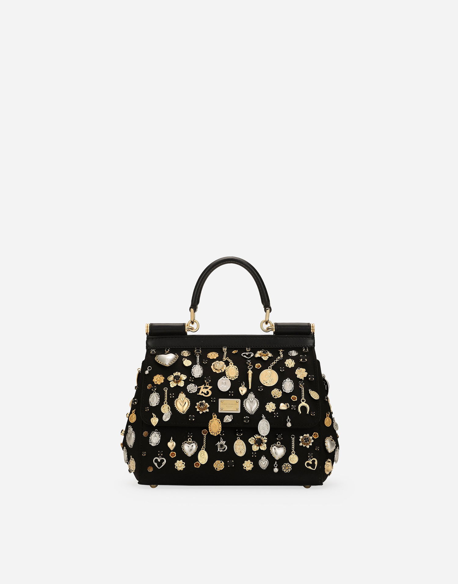 Дамска чанта Dolce & Gabbana Dolce & Gabbana Sicily Medium Handbag Черно | BB6003AV8878S574, 0