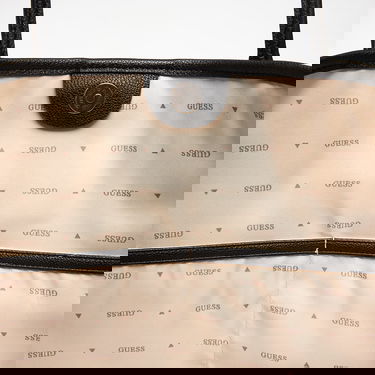 Голяма пазарска чанта GUESS GUESS Eco Victtoria Large 2-in-1 Tote Черно | HWEVG951429-BLA, 3