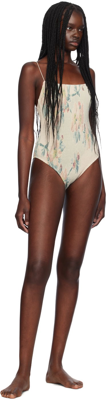 Бански TOTEME TOTEME Smocked One-Piece Swimsuit Бежово | 243-WSW1080-FB0249, 3