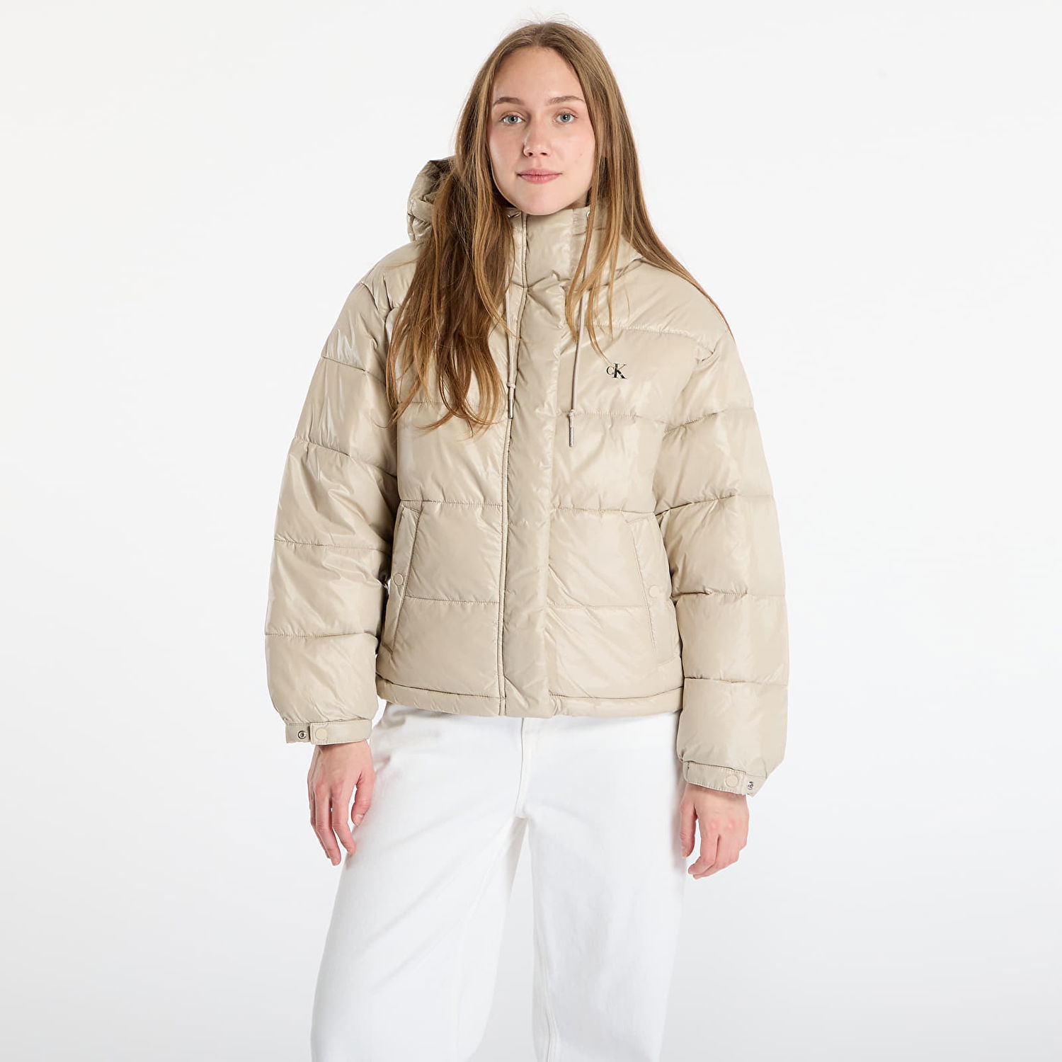 Пухо яке CALVIN KLEIN Calvin Klein Jeans Shine Puffer Jacket Бежово | LV047D505G NSU, 0