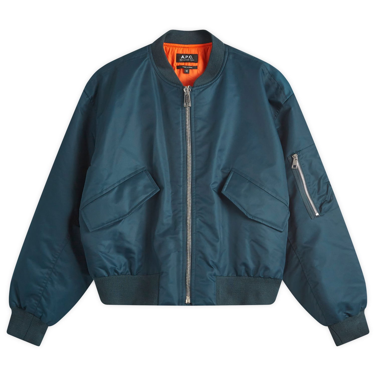 Яке бомбър A.P.C. Lella Bomber Jacket Тюркоазено | PSAKL-F02997, 0