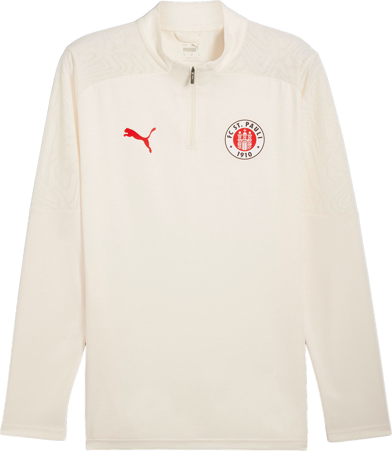 Тениски и потници Puma FC St. Pauli Quarter-Zip Training Top Бяло | 778721-04, 0