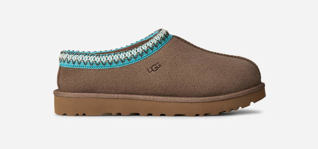 Tasman II Suede Mule with Woven Trim