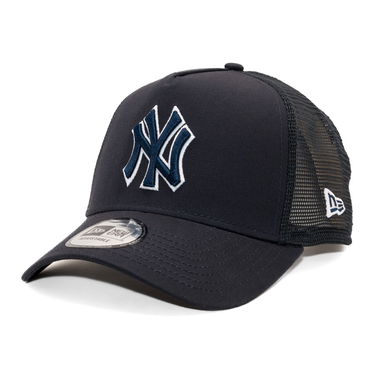 Шапка с козирка New Era New Era MLB Outline 9FORTY Trucker NY Yankees Adjustable Hat Тъмно синьо | 60691070, 0