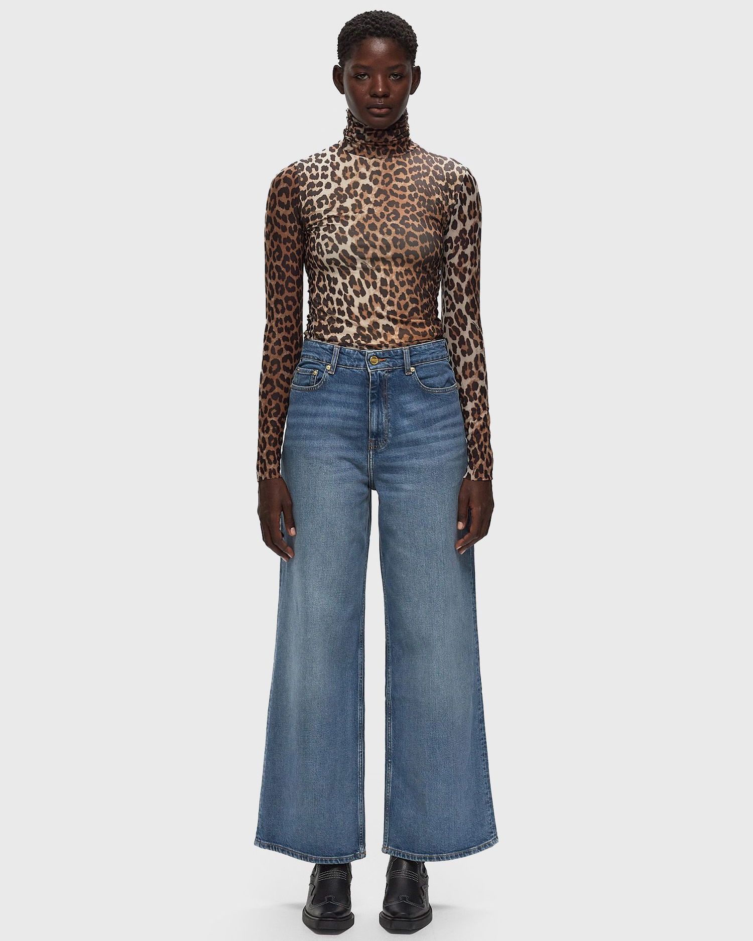 Дънки GANNI Stretch Denim Andi Синьо | J1634-567, 1
