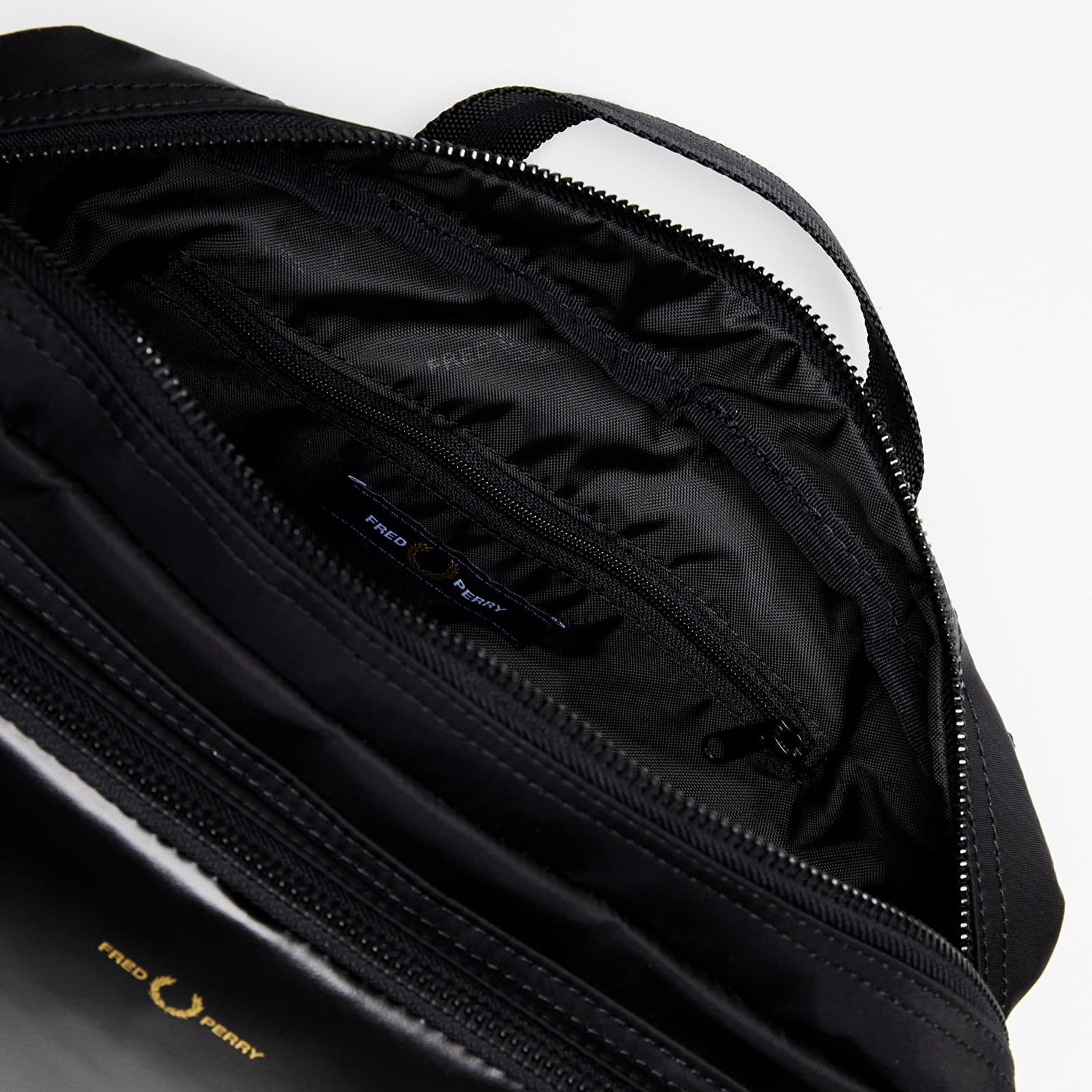 Чанта за кръста Fred Perry Nylon Twill Leather Xbody Bag Черно | L7280 774, 1