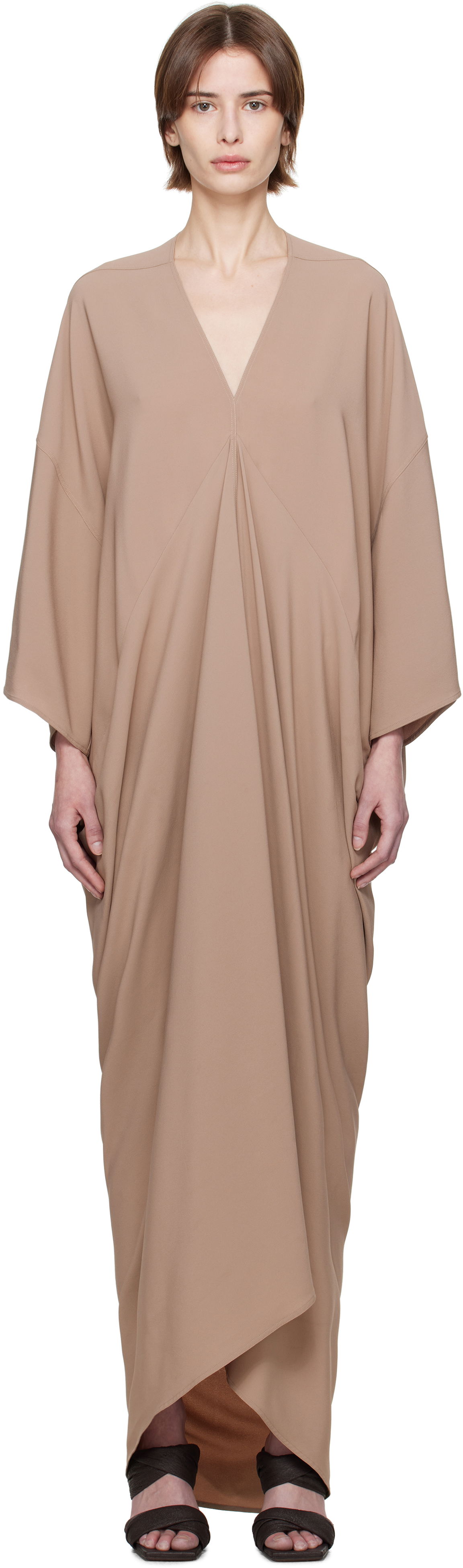 Pокля Rick Owens Rick Owens Tommykite Maxi Dress Кафяво | RP01E7507 CC, 0