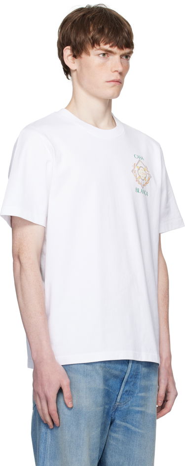 Тениска Casablanca Casablanca Championship Diamond Print T-Shirt Бяло | MPF25-JTS-001-11-EX, 1