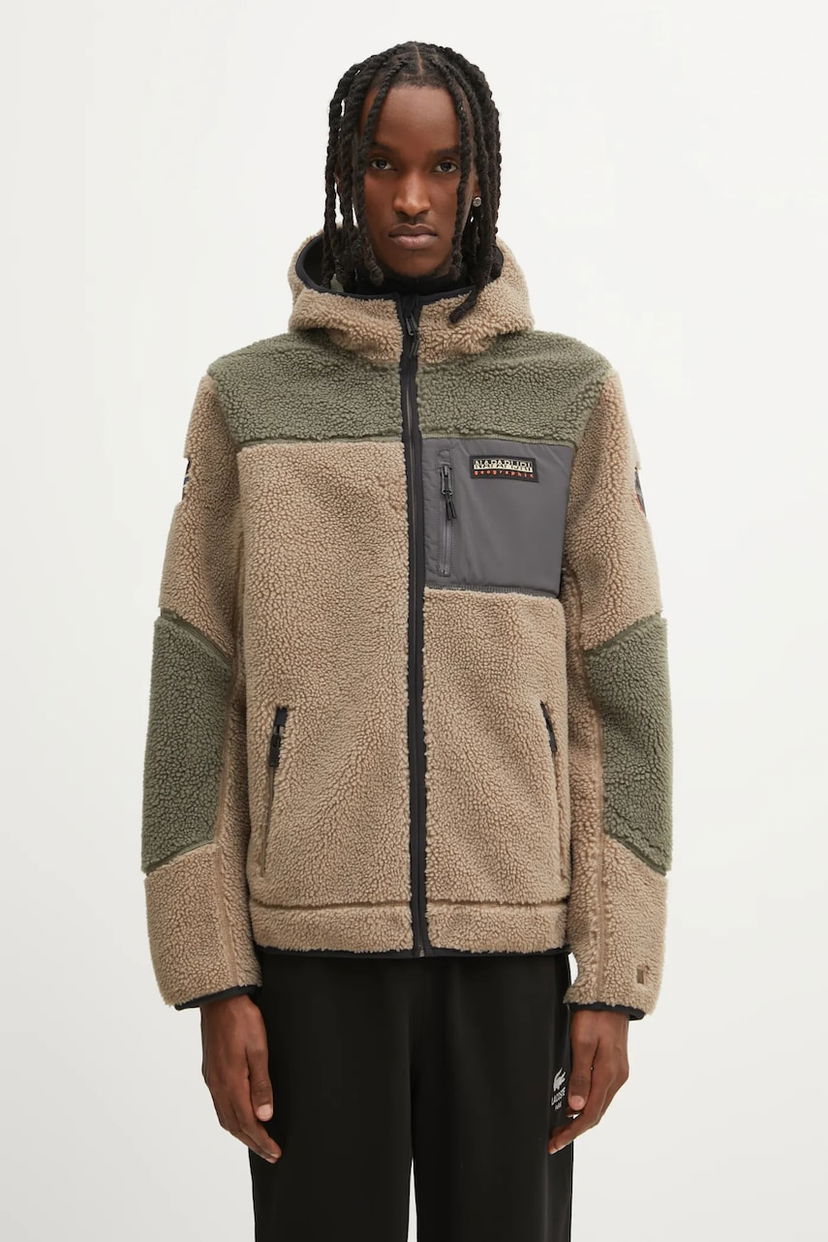 Суитчър Napapijri Napapijri Yupik Fleece Hooded Jacket Бежово | NP0A4GNSMCD1