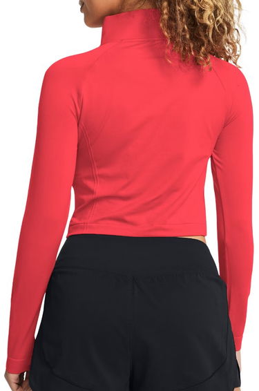 Съкратен топ Under Armour Seamless Quarter-Zip Crop Top Червено | 1384405-713, 1
