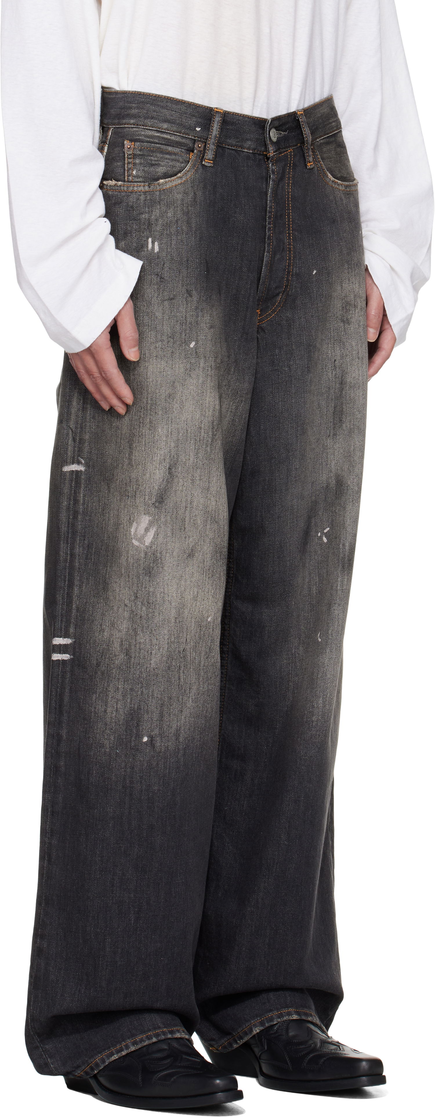 Дънки Acne Studios Acne Studios Loose Fit 1981 Jeans Черно | C00081-, 1