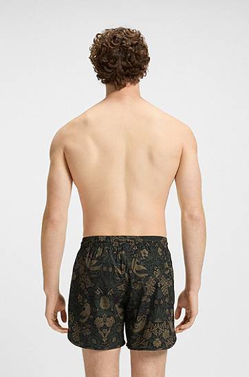 Къси панталони BOSS Printed Swim Shorts Зелено | 50545412, 1