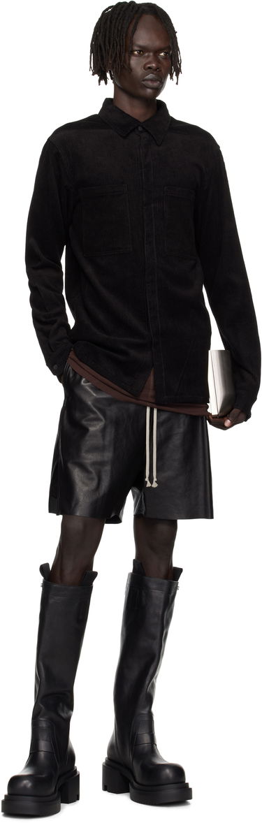 Риза Rick Owens Rick Owens Concordians Corduroy Work Shirt Черно | RU02E1292 MLC9, 3