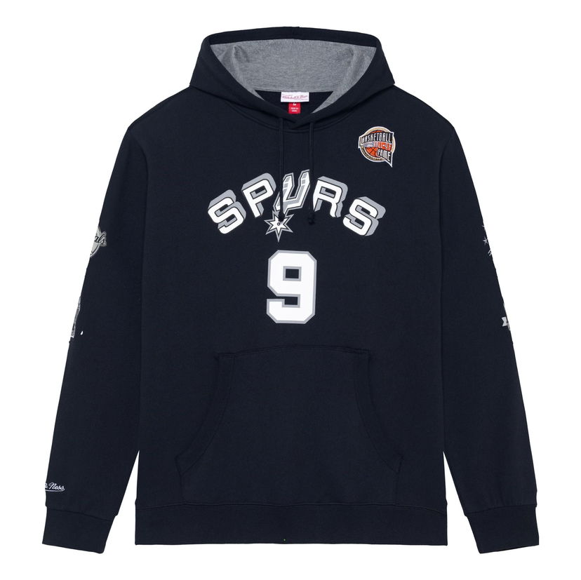 Суитчър Mitchell & Ness NBA San Antonio Spurs Tony Parker 9 Fleece Hoodie Тъмно синьо | FPHD6861-SASYYTPABLCK
